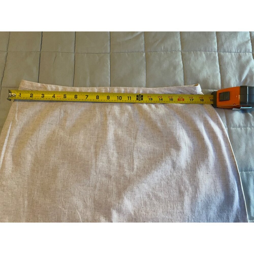 New Banana Republic Women Oatmeal Linen Blend Pencil Lined Career Skirt Sz. 14 C - Picture 3 of 7